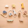 Baby-Tier-Fädelspielzeug, Baby-Fingerübungsspielzeug aus Holz, Blöcke, Montessori-Kombinationsspielzeug, pädagogisches Kinderspielzeug für Kinder