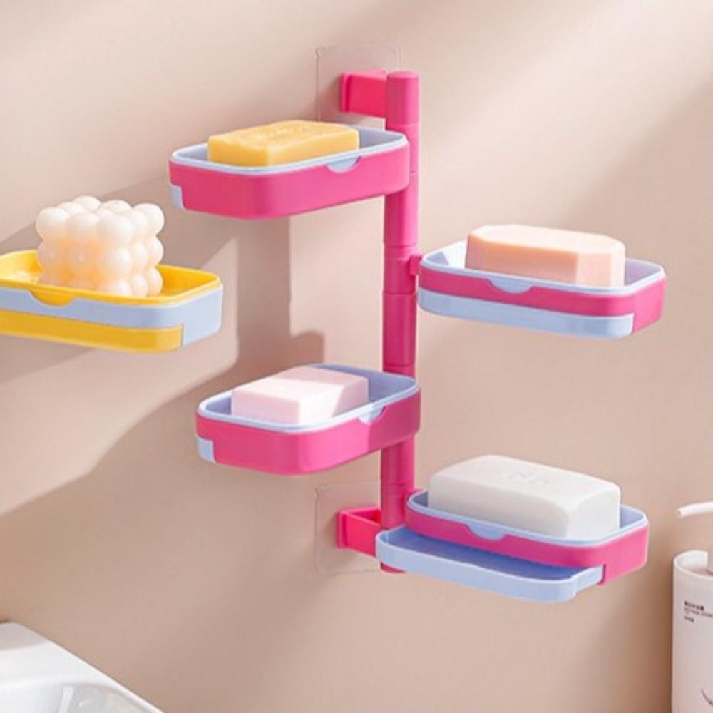 Waterproof Japanese Style Soap Box Plastic Soap Storage Rack Wall Mounted Soap Box  Bathroom
