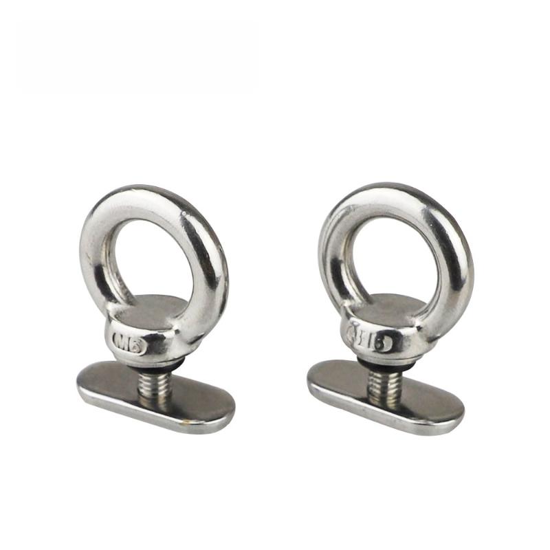 

2/4Pcs 304/316 Stainless Steel Tie Down Rail Mount Eyelet Precise Easy Installation Multifunctional Kayak Rail Mount Accessories 2pcs 316