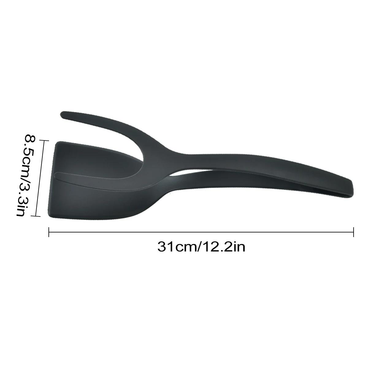 

Leeseph 2-в-1 щипцы-лопатки, щипцы для переворачивания яиц, приспособление для приготовления рыбы, блинов, французских тостов, омлета, лопатка для мяса для домашней кухни чёрный