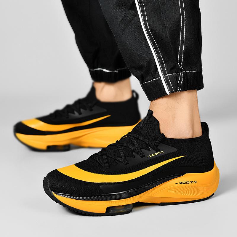 Bolt gleiche Vorfuß-Luftpolster Laufschuhe Herren und Damen Paare fliegende gewebte Sportschuhe leicht dämpfende Reiseschuhe