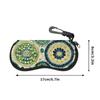 2D-Bohemian Mandala Pattern Protective Sunglasses Case, Vintage Floral Print Eyeglasses Storage Pouch, Portable Soft Eyewear Holder for Travel and Dai