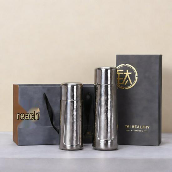Pure Titanium Magnetic Insulated Car Mug - High-End Portable Tea Cup
