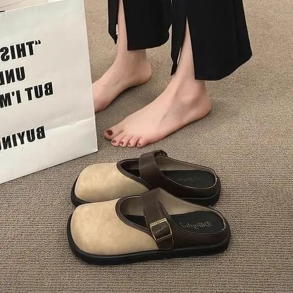 Fashion Outside Thick Shoes Low Price Clappers Small Size Women's Slippers and Ladies Sandals Chic Elegant On Sale Offer Casual Slides