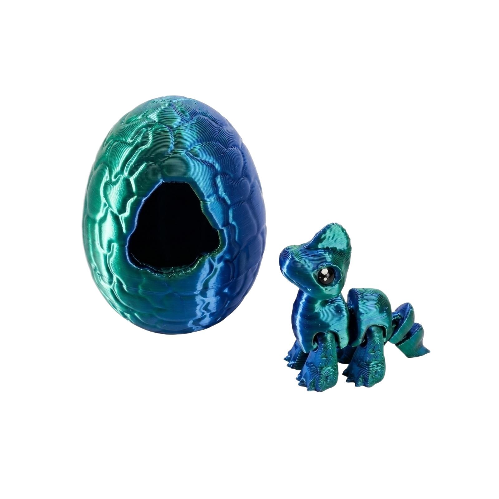 

3D Printing Hatchling Dragon Egg Set Cute Pet Dragon Figurine Gift One Size армия зеленый