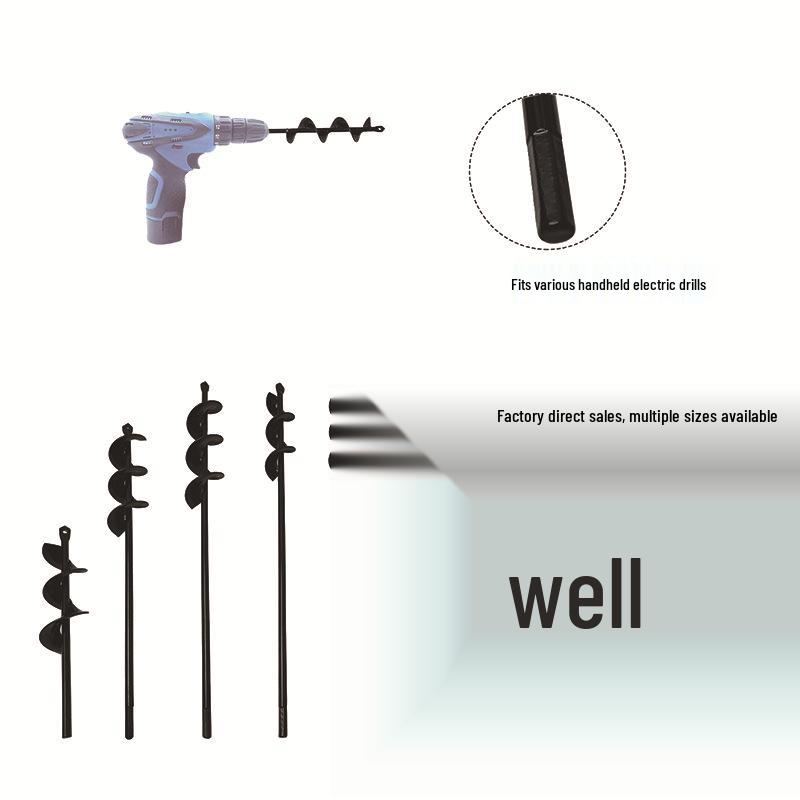 Electric Earth Auger Drill Bit: Garden Plant & Vegetable Soil Loosening Tool