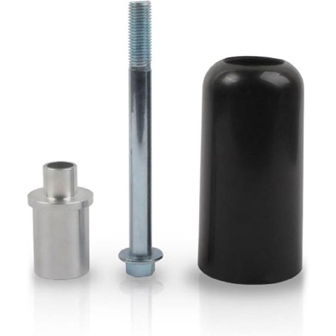 Frame slider,10mm universal Large motorcycle frame slider crash protection For Yamaha Suzuki Honda(2ps) (Black)