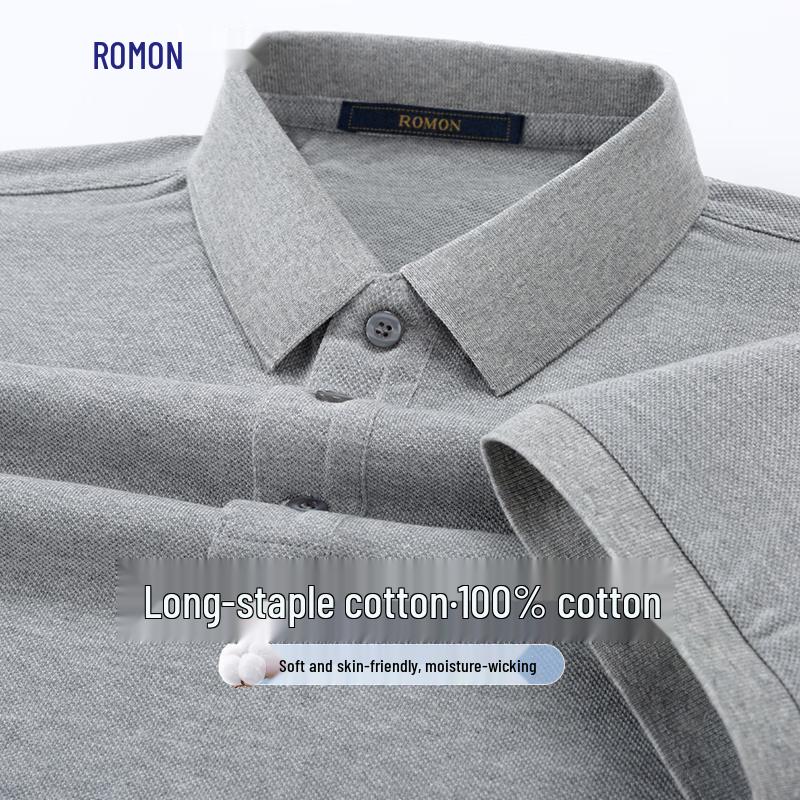 Romon Men s 100% Cotton Polo T-Shirt 2XL