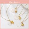 Collier Tortue de Plage avec Pendentif en Acier Plaqué Or pour Accessoires de Vacances d'Été
