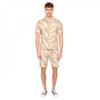 Mens Hopkinton Tropical Leaves Breathable Shirt And Shorts Set