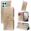 For TECNO Pova 7 Pro 5G Leather Case Butterfly Floral Imprint Wallet Stand Cover