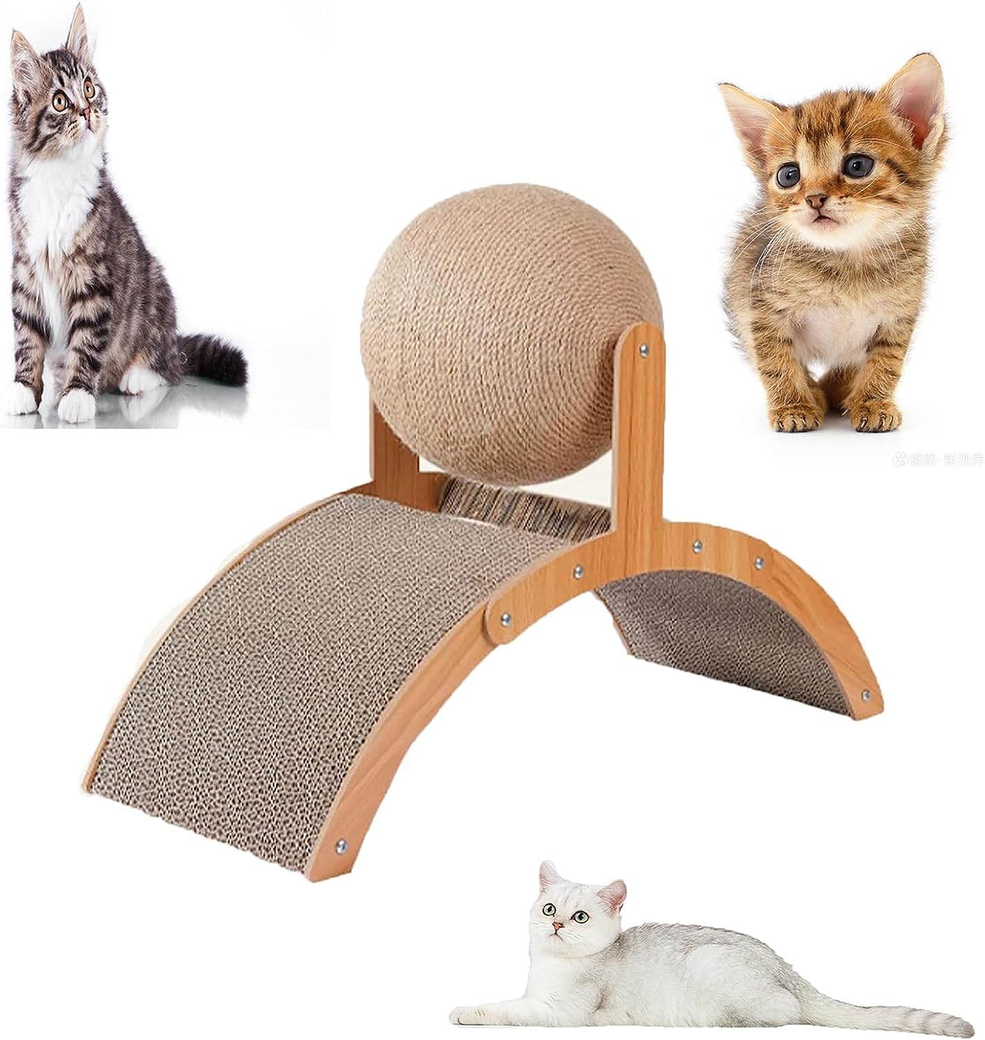 

Новое колесо обозрения для кошек, когтеточка для кошек, арочный мост, когтеточка для кошек для котят и домашних кошек, двухсторонний дизайн