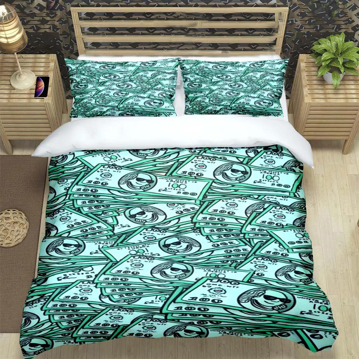 

Мода 3D Забавные Деньги Доллар Принт Комплекты Постельного Белья Постельные Принадлежности Комплект Пододеяльник Одеяло Комплект Постельного Белья Роскошный Подарок EU Twin 135x200cm