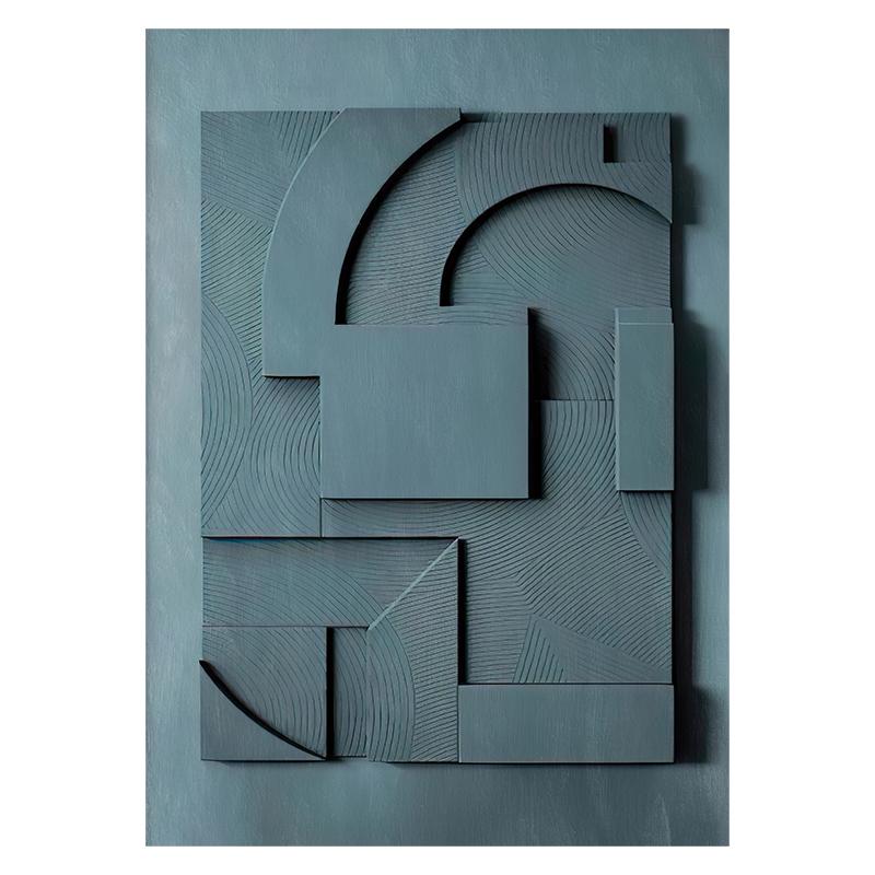 

Скандинавский коричневый 3D эффект, геометрическая абстрактная картина на холсте, современные минималистичные картины, настенное искусство, эстетический постер, декор для гостиной 50x70cm