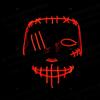 Halloween Glowing Grimace Mask EL Mask Mask Horror Scary Carnival Holiday Party Props