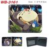 Studio Ghibli Mój sąsiad Totoro Portmonetka Anime Pełnokolorowy Nadruk Krótki Portfel na Karty Uroczy Kreskówkowy Skórzany Puzderko Różowy