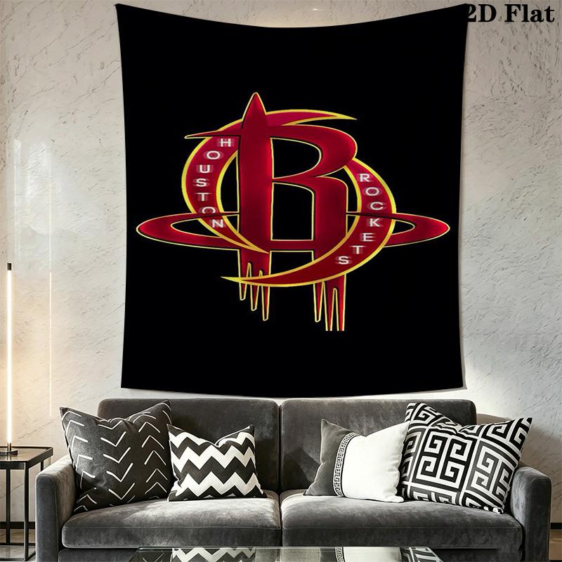 Houston Rockets Logo Artwork Threepiece Set 1 Duvet Cover 2 Pillowcase Without Core Duvet Cover And Pillowcase Bedding Set