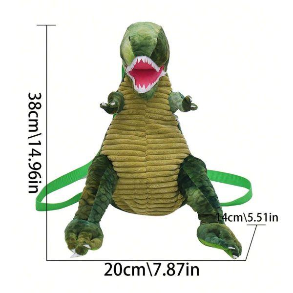 DINOBACK Kids Dinosaur Backpack, Adjustable Straps, Eye-Catching Design, Spacious Durable Comfortable, 38 x 20 x 14 cm