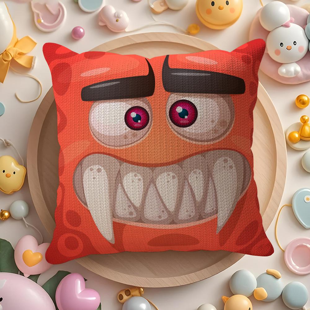 Creative Cartoon Funny Candy Monsters Pillow Case Sofa Living Room Bedroom Headboard Backrest Cushion Square Cushion