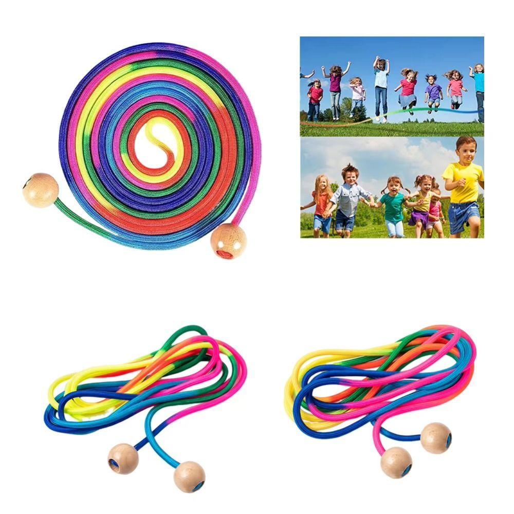 

Ball Handle Rainbow Long Rope Outdoor Fun 5m Jump Rope Group Skipping Rope School Sports 5m