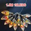 Fahison 1.5M 10LED Christmas Light String Battery Box Santa Claus LED Lights Snowman Christmas Lamps Christmas