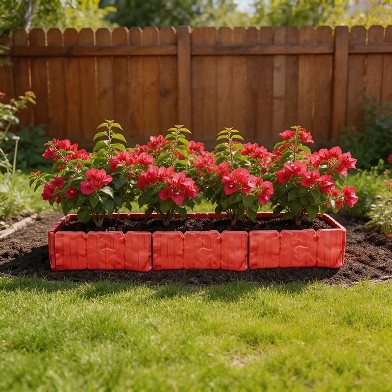 Plastic Garden Boundary Fence Lawns & Terraces - Durable Weather-Resistant Outdoor Decoration, Decorative Garden Fence, Lawn Edging Tool