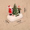 Christmas Figure Desktop Ornament Luminous Sculpture Santa Claus Decoration Solid Resin Party Statue