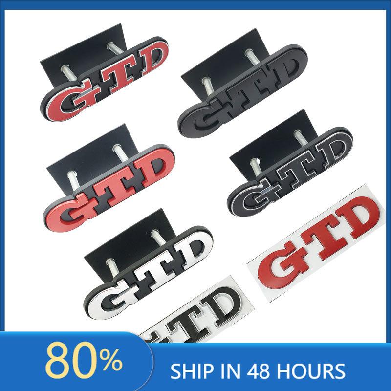 BRZ1 For VOLKSWAGEN VW GTI 3D Metal Sticker GTD Front Grille Emblem Rear Trunk Stickers For GTD Golf 2 4 5 6 7 R MK2 MK3 MK4 Car Acce im2