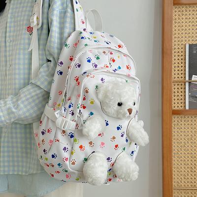 Campus Schultasche weibliche College-Studentin süßer Bärenrucksack vielseitig Freizeit große Kapazität Mittelschüler Reiserucksack