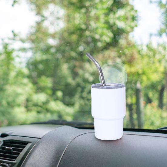 1/6Pcs Stainless Steel Tumbler Shot Glass with Straw Lid 90/150ml Mini Multi-Purpose Cup for Cocktails Coffee Whiskey Portable Beverage Container for