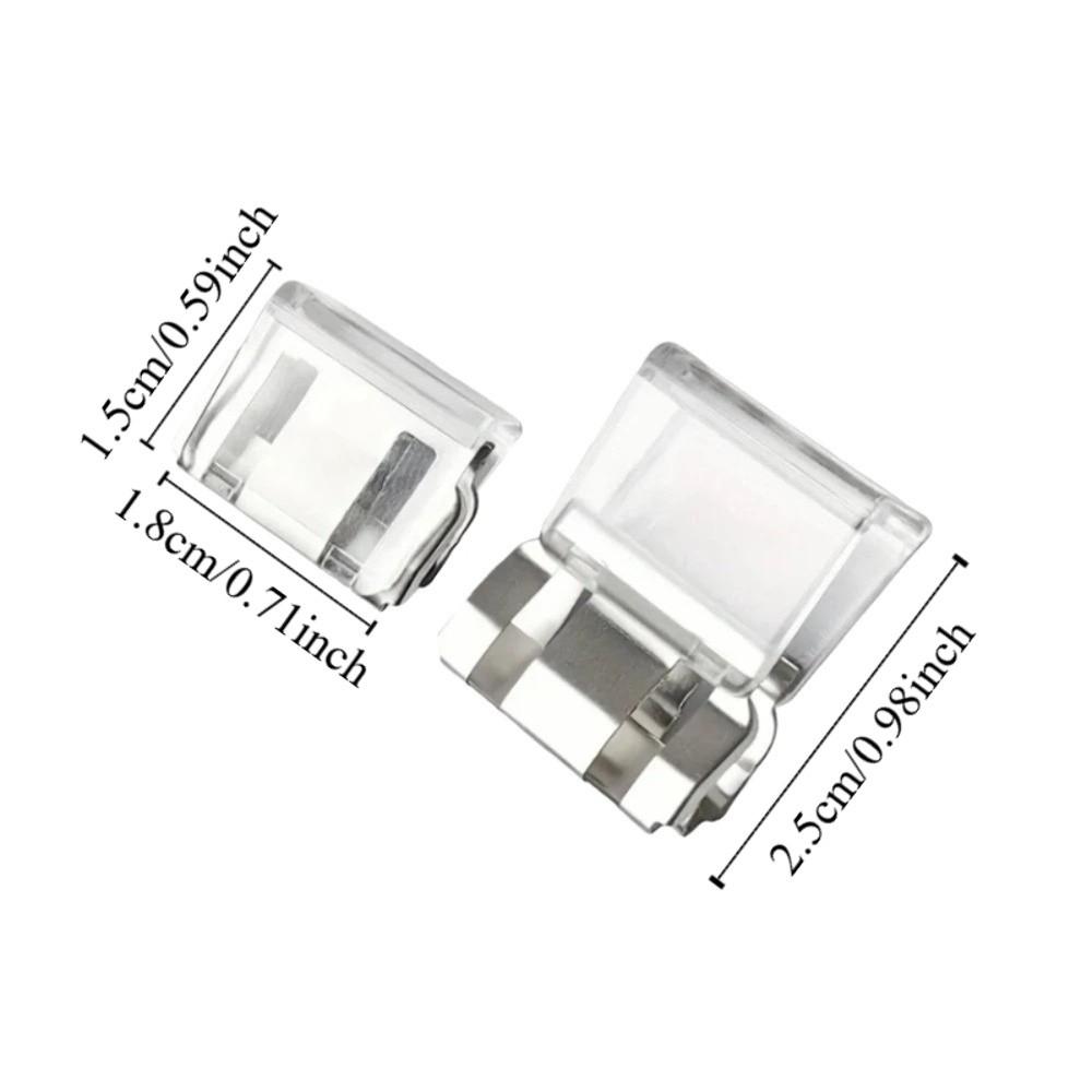 20pcs Non-Slip Leg Shortening Clip Transparent Pants Edge Clip Clothes Fixing