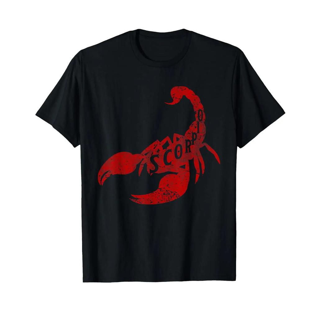 Crazy Scorpio Horoscope T Shirt Red Scorpion Sternzeichen Astrologie Vintage Streetwear Casual Stretched Stylish