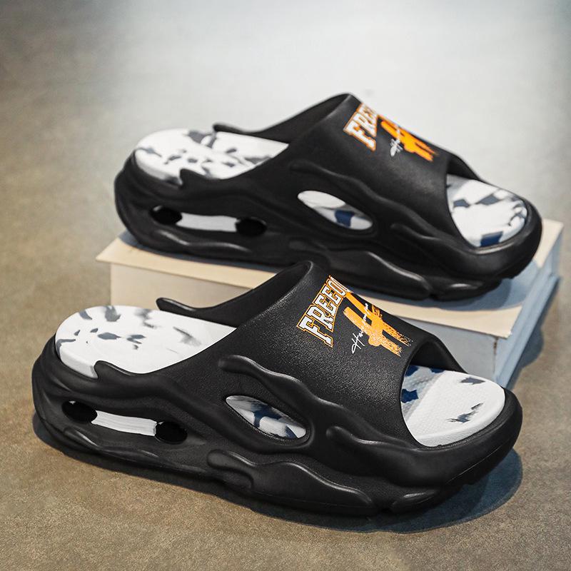 Par Sandaler med tjock sula och höjdökning, Halkfria EVA-flip-flops för inomhusbruk och stranden.