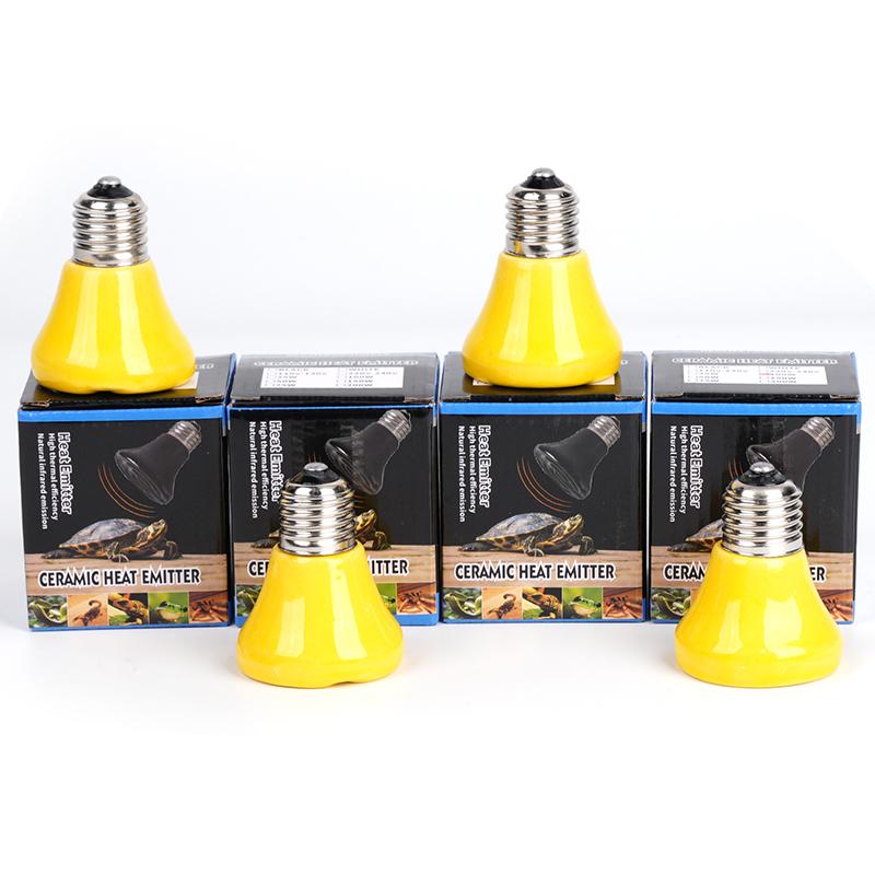 Lampe chauffante céramique pour animaux de compagnie Ampoule chauffante infrarouge lointain Lampe thermique pour couveuse d'animaux 220V 25W 50W 75W 100W 150W 200W Lampe pour volaille