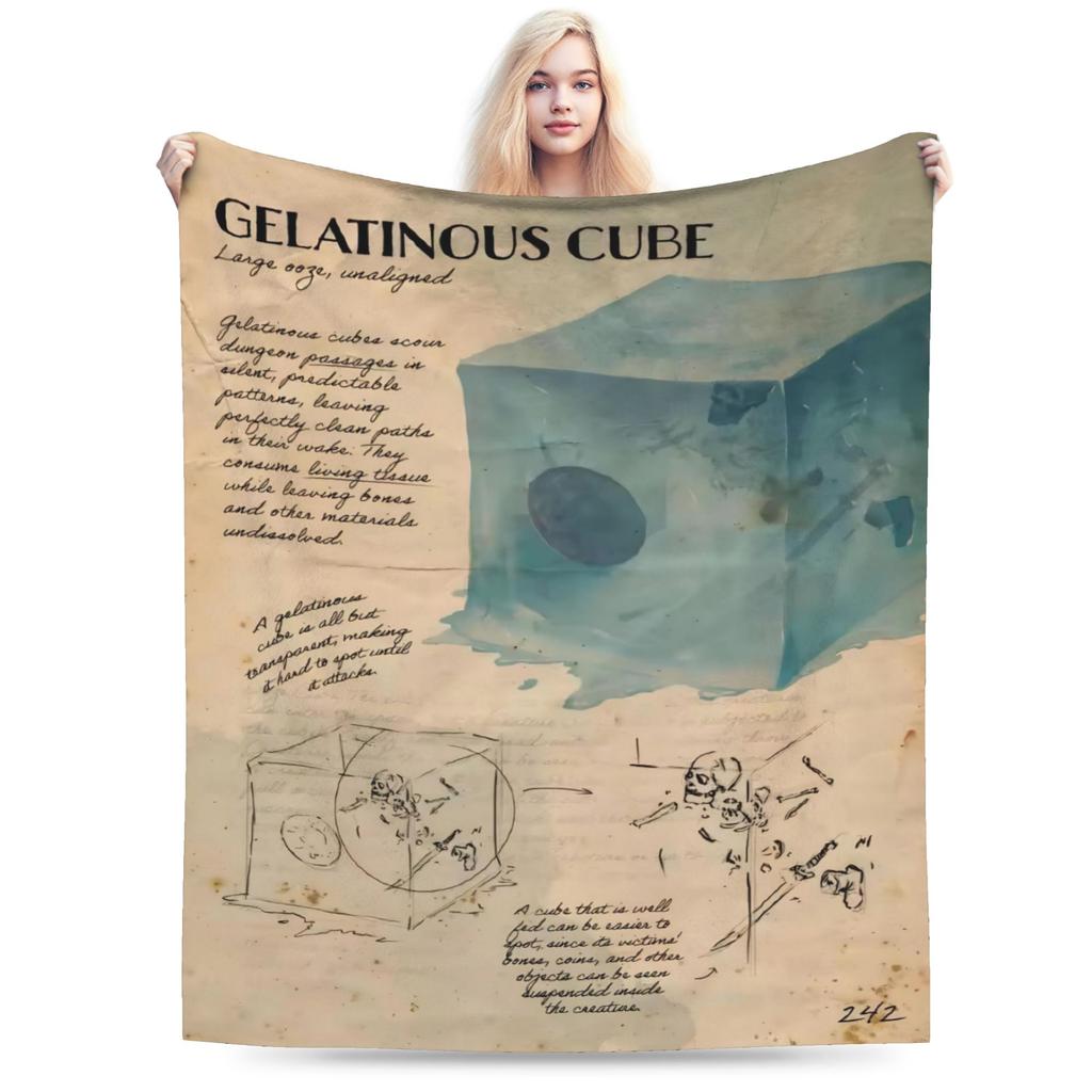 DND Flannel Throw Blanket Role-Playing Game Blankets for Bedding Outdoor Super Warm Bedroom Quilt