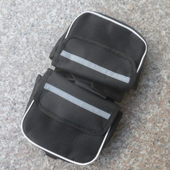 Bolsa de bicicleta com tira reflexiva anti-rachadura, à prova de choque, grande capacidade, alta resistência, 3 em 1, feixe frontal, tubo superior, bolsa de selim, acessórios para bicicleta