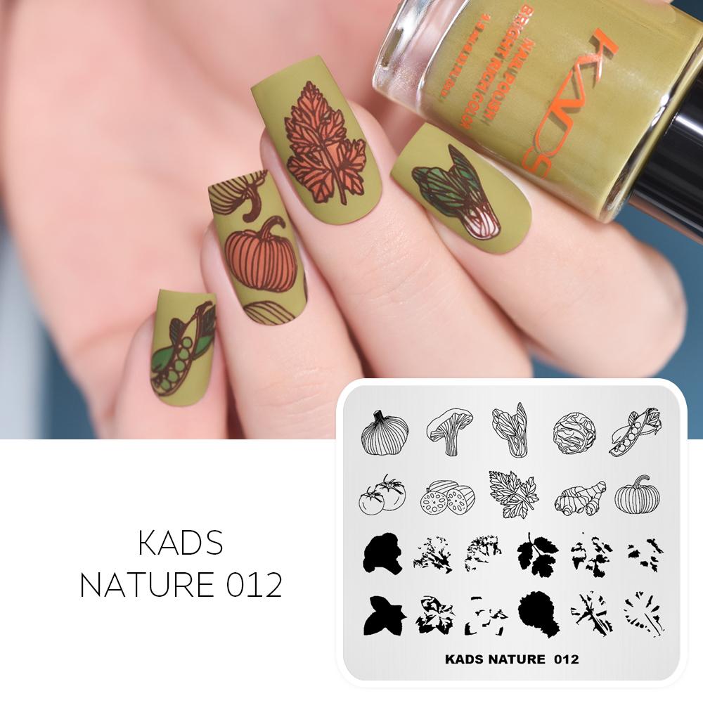 kads Nail Art Stamping Plates 63 Designs Nature Series Nail Template Stencil Plates for Nail Salon