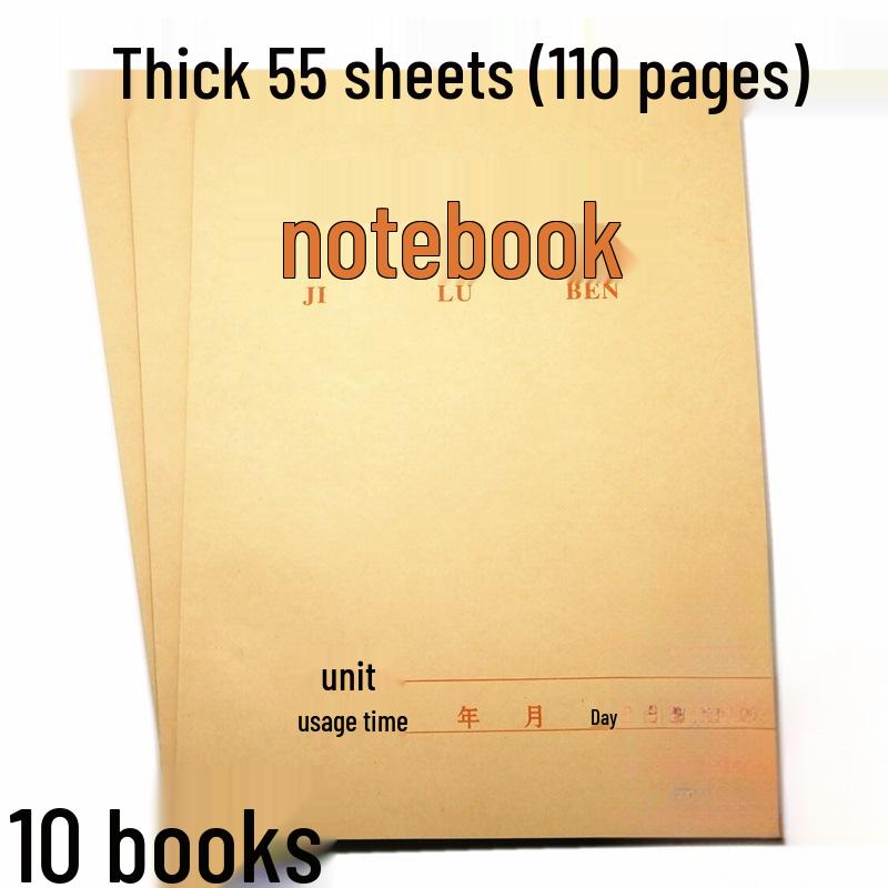 

B5 Kraft Paper Side-Flip Conference Notebook, Multi-Use Office Notepad, Large Size 36 sheets per notebook (72 pages) x2
