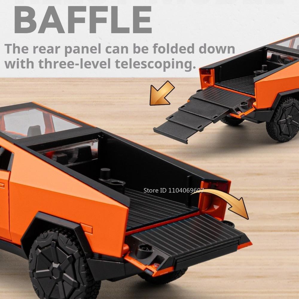 1:32 Pickup Hilux Toys Cars Models Alloy Diecast Wheel Pull Back Miniature Model with Light Sound Vehicles Toy Collect Souvenirs