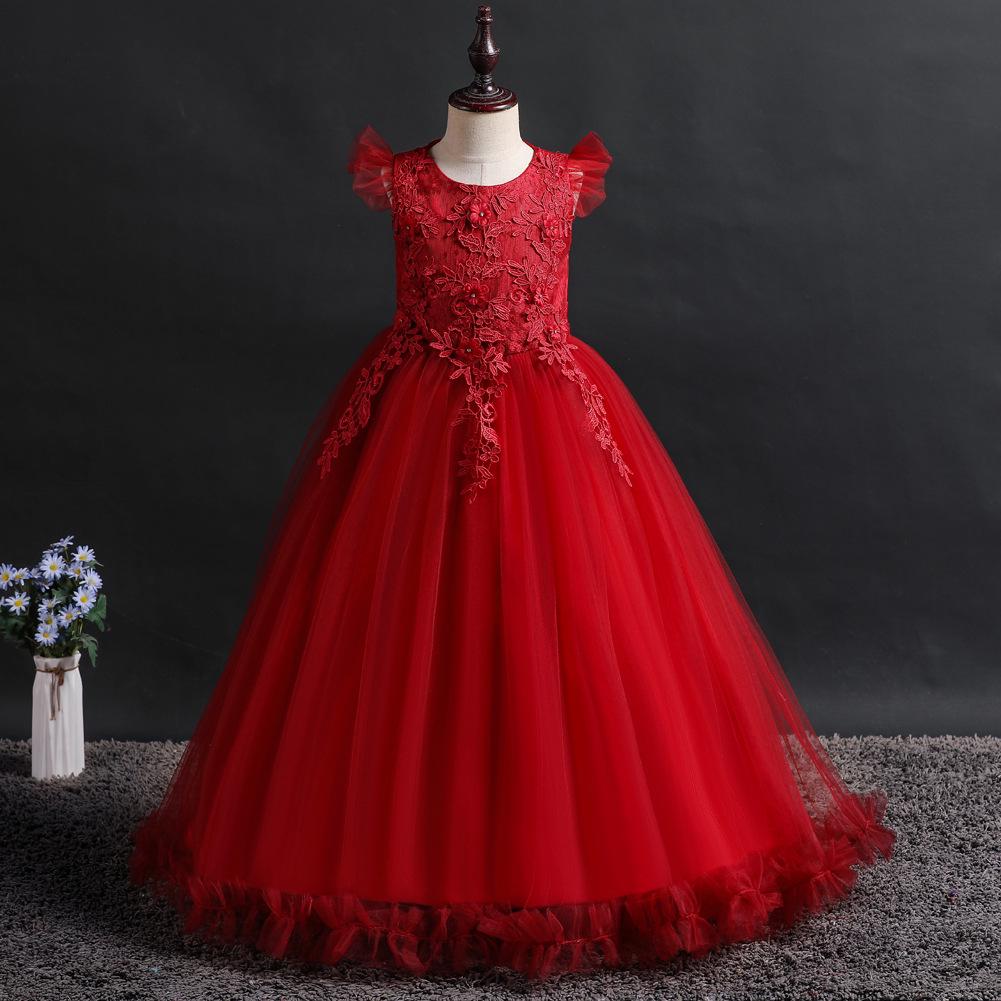 Children's Tulle Embroidered Princess Party Dress
