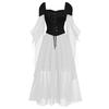 Halloween Women Adult Lacing Dress Medieval Witch Cosplay Costume Party Elegant