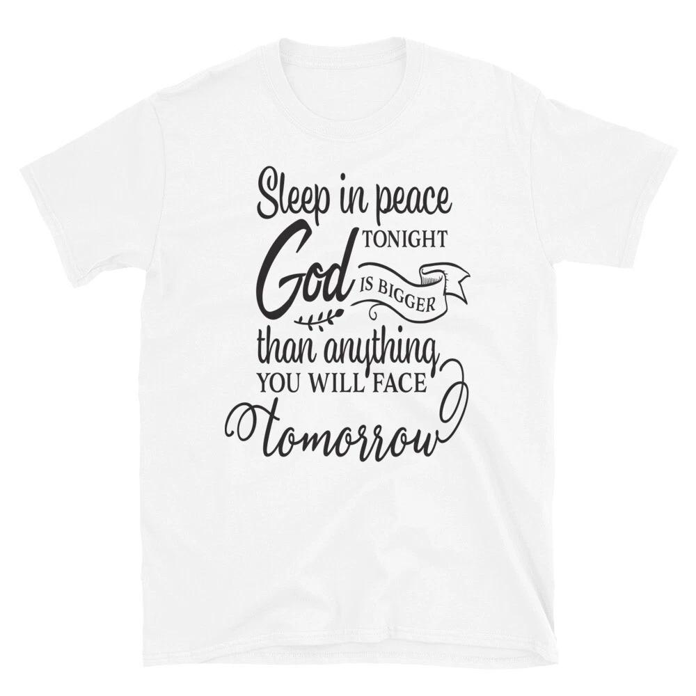 Sleep in Peace Tonight God Christian T-Shirt XL
