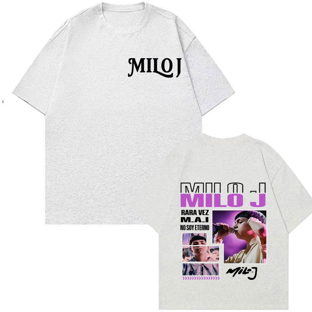 Summer Rapper Milo J Ravida Times Mascall Tower New Album Tshirt Mens Hiphop Retro Cotton Short Sleeved Loose Casual Tshirt