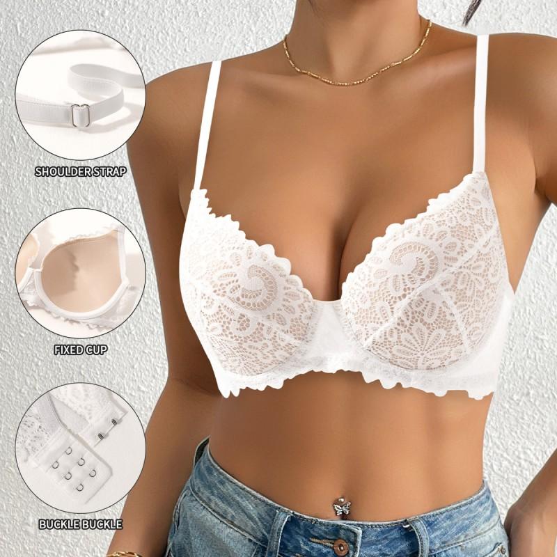 Adjustable Push Up Bra Women Underwire Breathable Support Lift Side Non Slip All