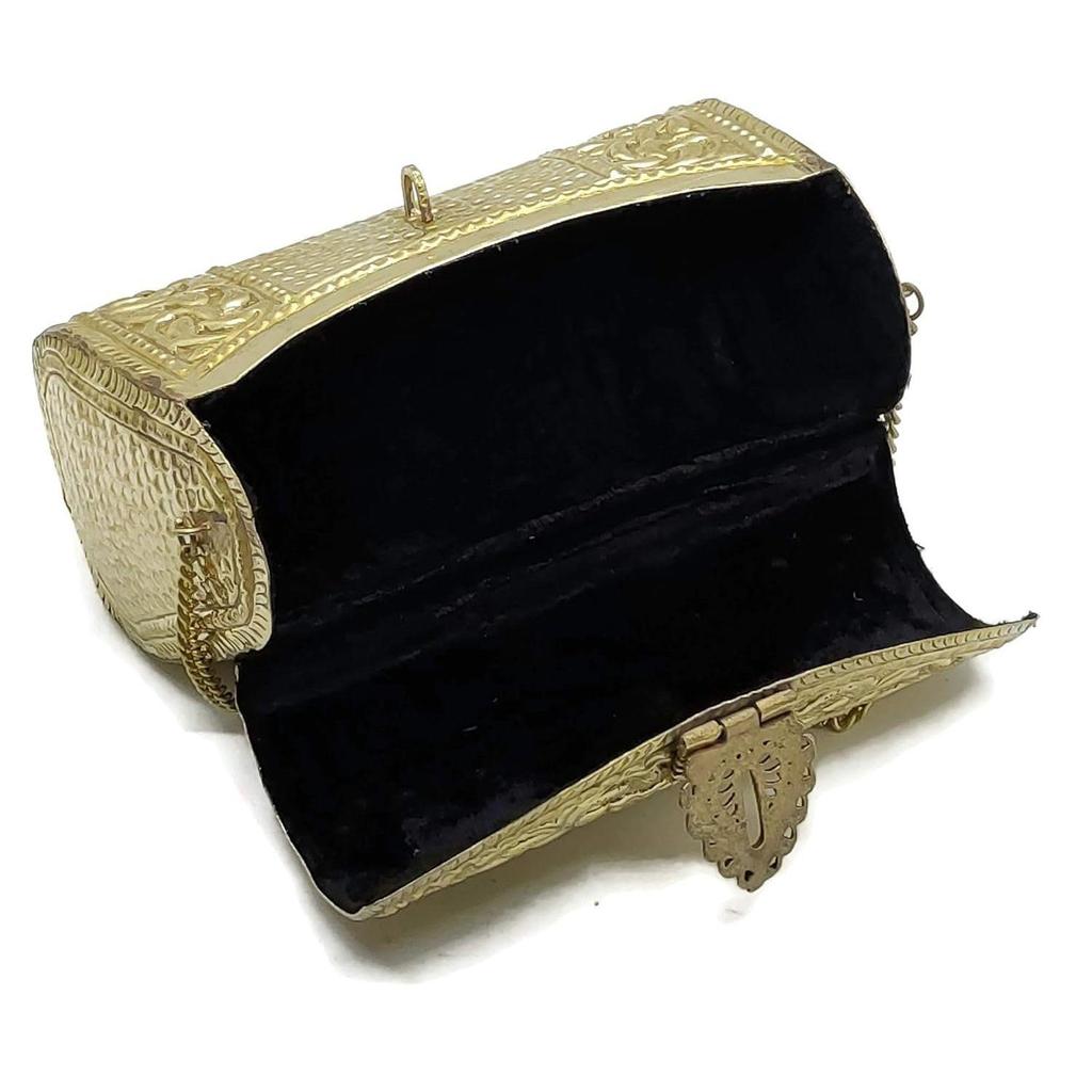 Women Gift Bridal Bag Brass Metal Clutch Sling Bag Indian Ethnic Antique Clutch