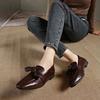 Elegant Women Flats Loafers Pu Leather Shallow Classic Square Toe Casual Women Shoes Winter New 2025 Trend Comfort Walking Boots