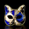 Anspruchsvolle venezianische Katzenmaske für Maskeraden, Mardi Gras, Vintage-Halbmaske für Erwachsene und Partybegeisterte