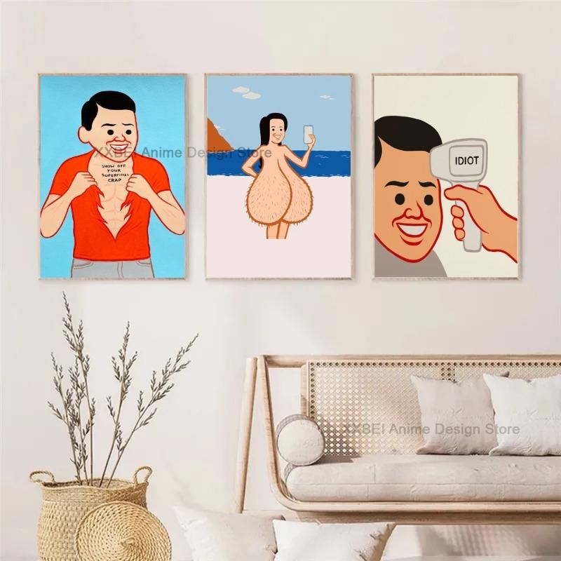 1ks Moderní Joan Cornella Humor Citáty Plakát Samolepka Ložnice Pracovna Nástěnné Umění Závěsný Obraz Dekorace Vysoce Kvalitní Tištěný Materiál