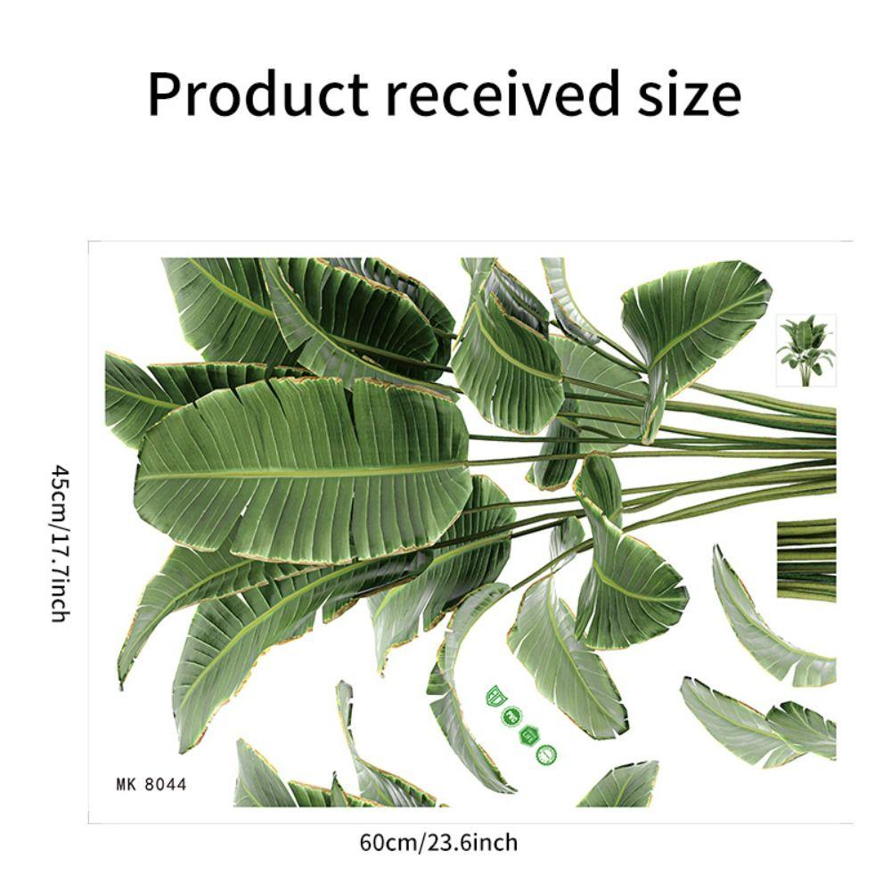 PVC Wall Decals Waterproof Wallpaper Wall Decoration Green Plant Potted Wall Sticker  Dormitory