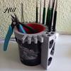 Brush Holder Rack Mason Jar Paintbrush Holder, 2 in 1 Rinse Cup Lid And Drying Elastic Card Slot Stand, Slots for Art Brushes, Rust-Free Pen Fits Wide